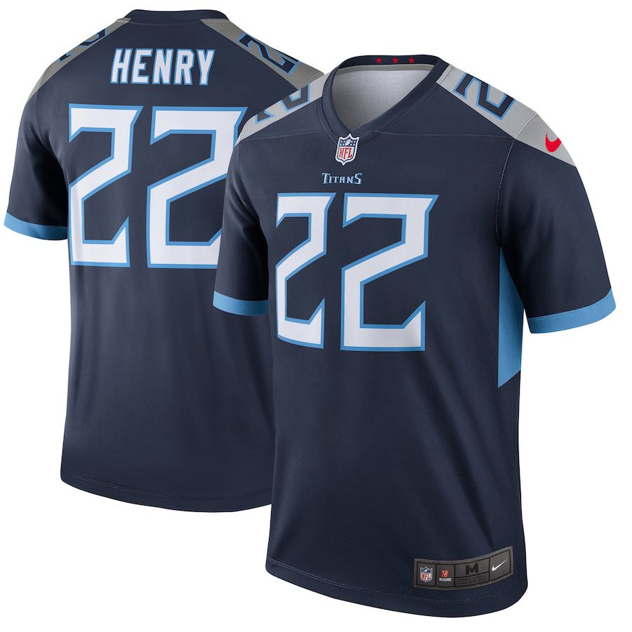 Men Tennessee Titans #22 Derrick Henry Nike Navy New Legend NFL Jersey